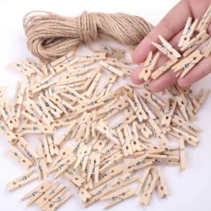 200Pcs 1" Wooden Clothespins
