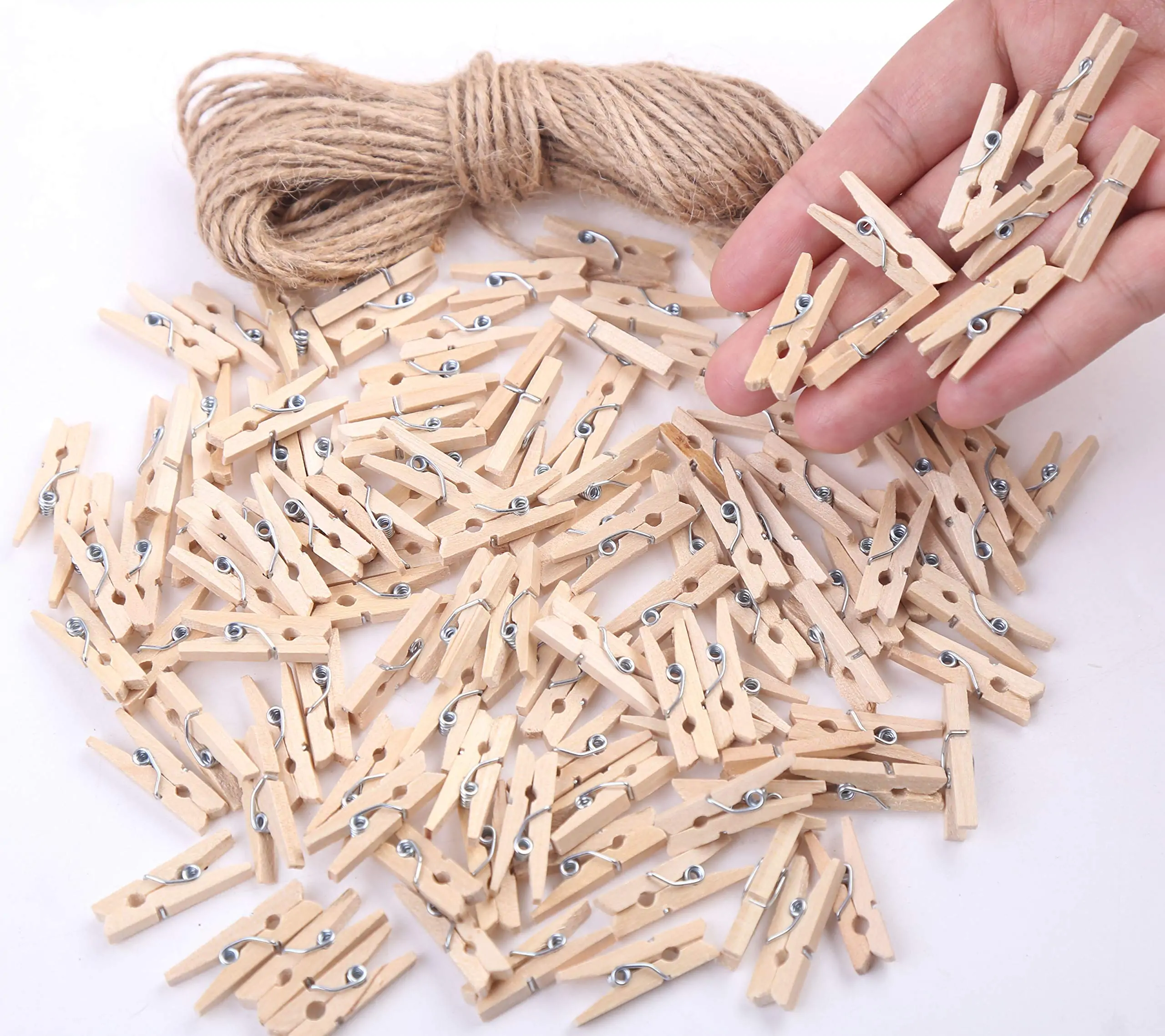 200Pcs 1" Wooden Clothespins