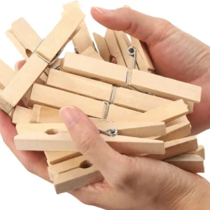24Pcs 3.55" Wooden Clothespins